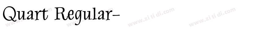 Quart Regular字体转换